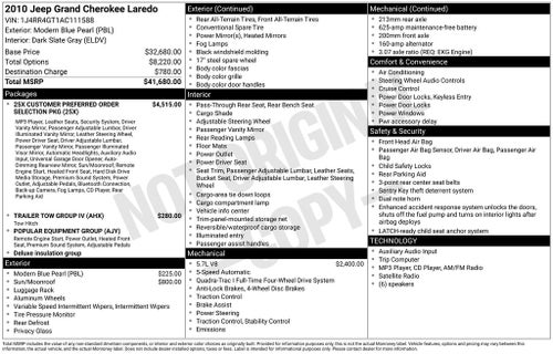2010 Jeep Grand Cherokee Laredo