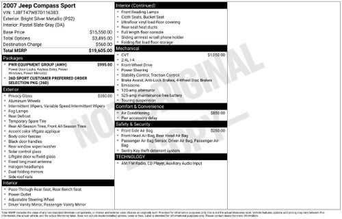 2007 Jeep Compass Sport