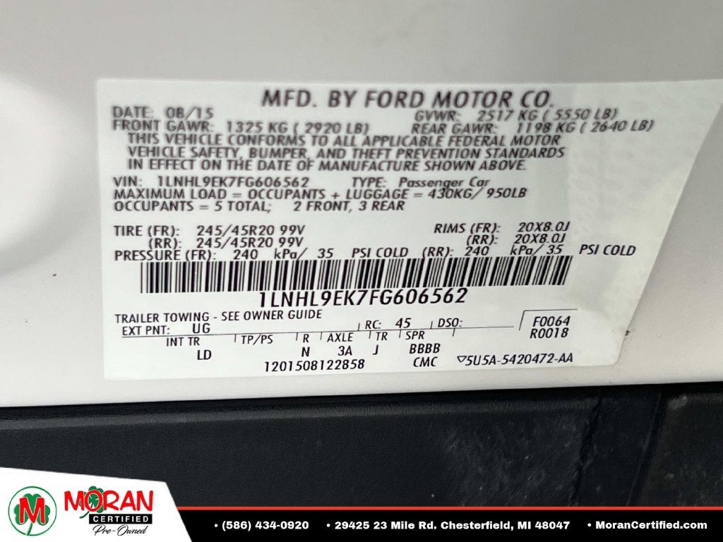 2015 Lincoln MKS Base