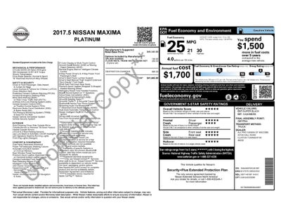 2017 Nissan Maxima Platinum