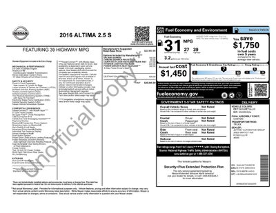 2016 Nissan Altima 2.5 S