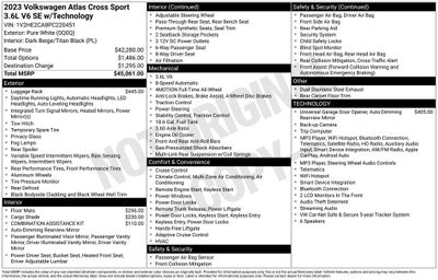 2023 Volkswagen Atlas Cross Sport 3.6L V6 SE w/Technology