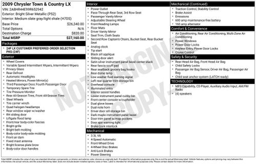 2009 Chrysler Town & Country LX