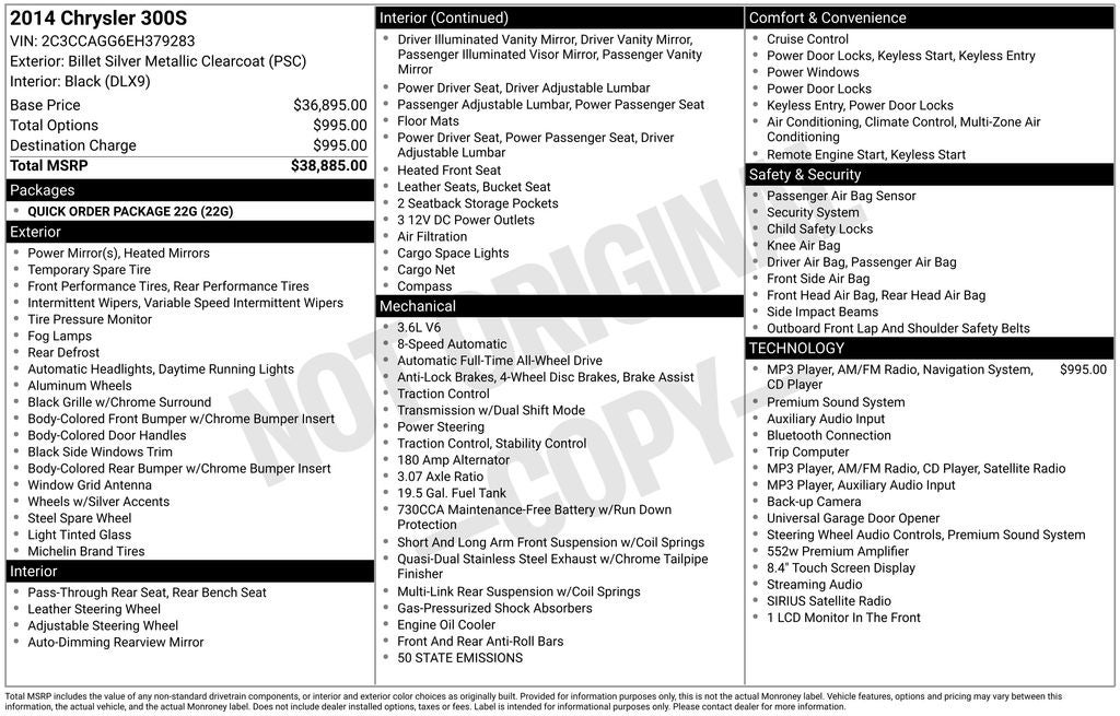 2014 Chrysler 300 S