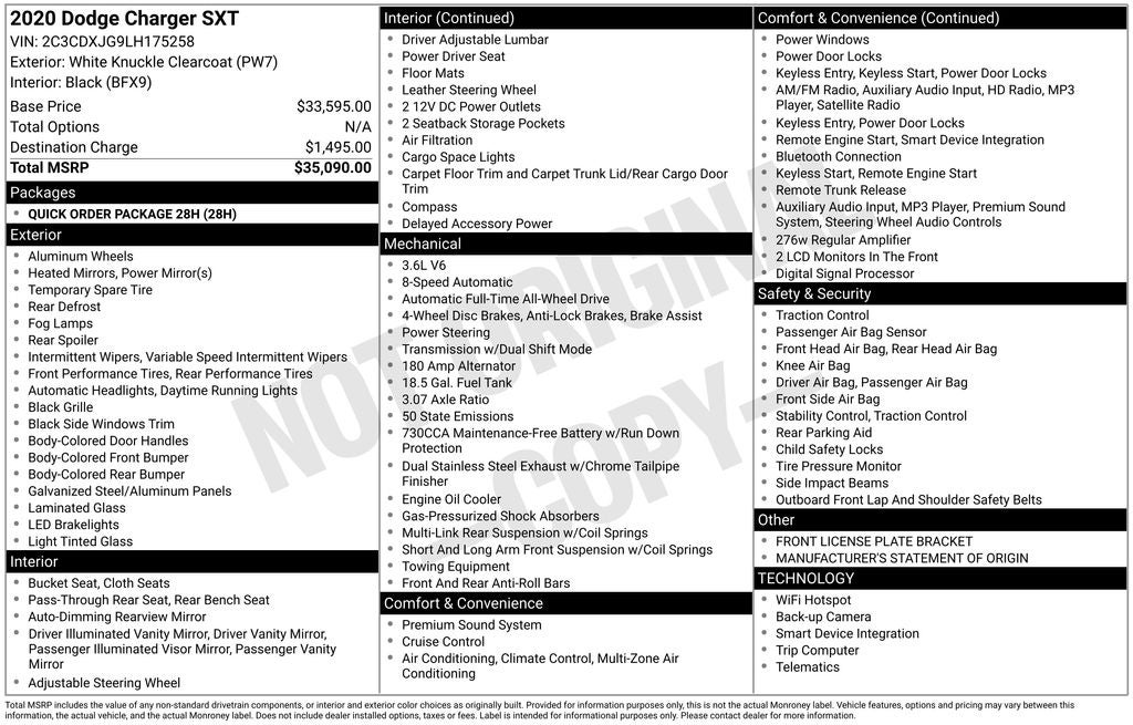 2020 Dodge Charger SXT