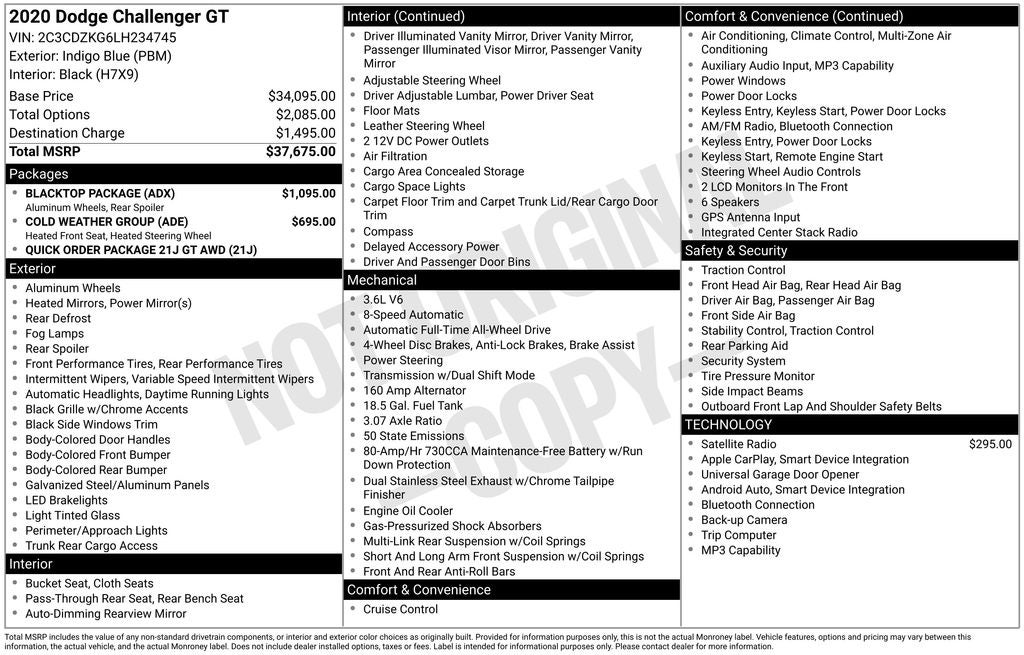 2020 Dodge Challenger GT