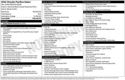 2026 Chrysler Pacifica Select