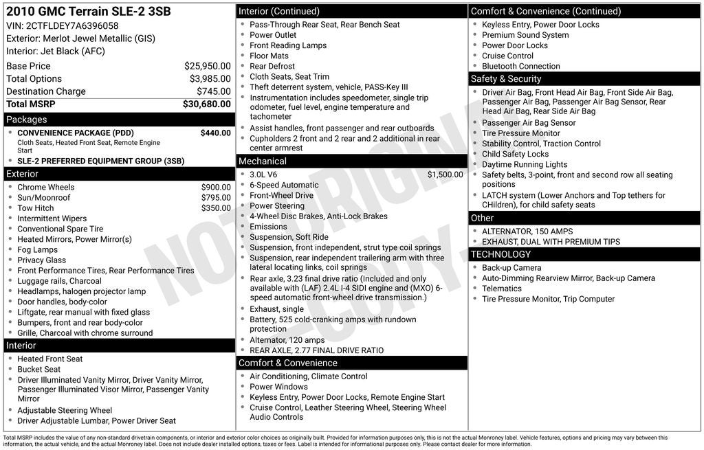 2010 GMC Terrain SLE-2