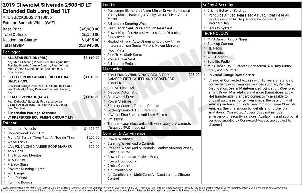 2019 Chevrolet Silverado 2500HD LT