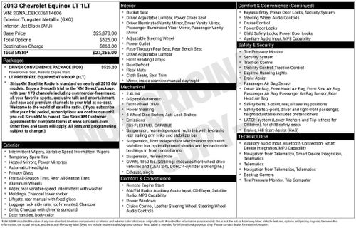 2013 Chevrolet Equinox LT 1LT