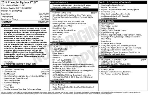 2014 Chevrolet Equinox LT 2LT