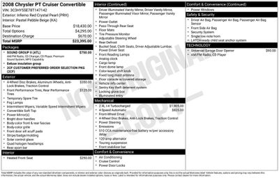 2008 Chrysler PT Cruiser Touring