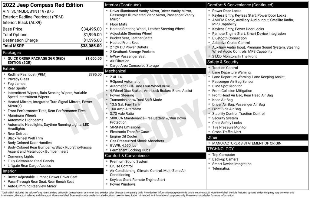 2022 Jeep Compass (RED) Edition 4X4's photo