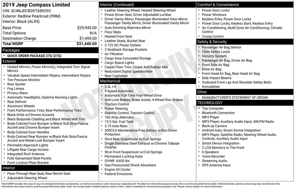 2019 Jeep Compass Limited