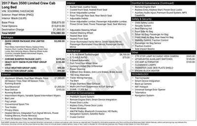 2017 RAM 3500 Limited