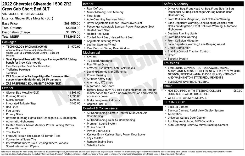 2022 Chevrolet Silverado 1500 ZR2