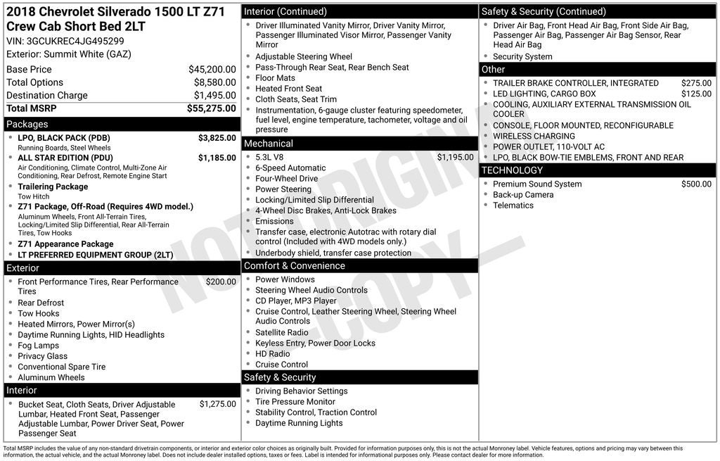 2018 Chevrolet Silverado 1500 LT LT2