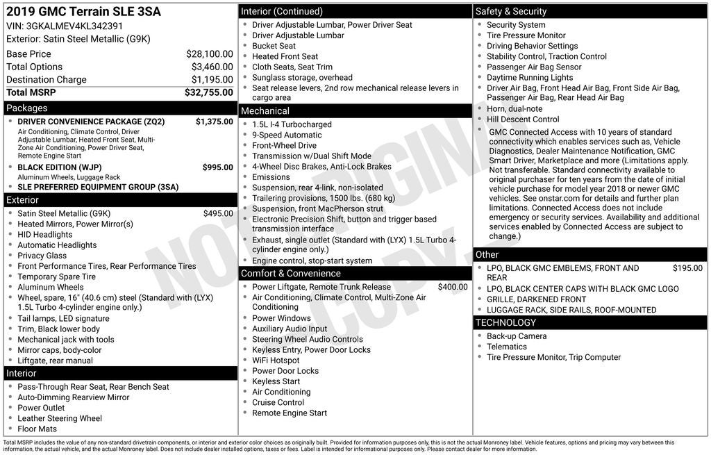 2019 GMC Terrain SLE