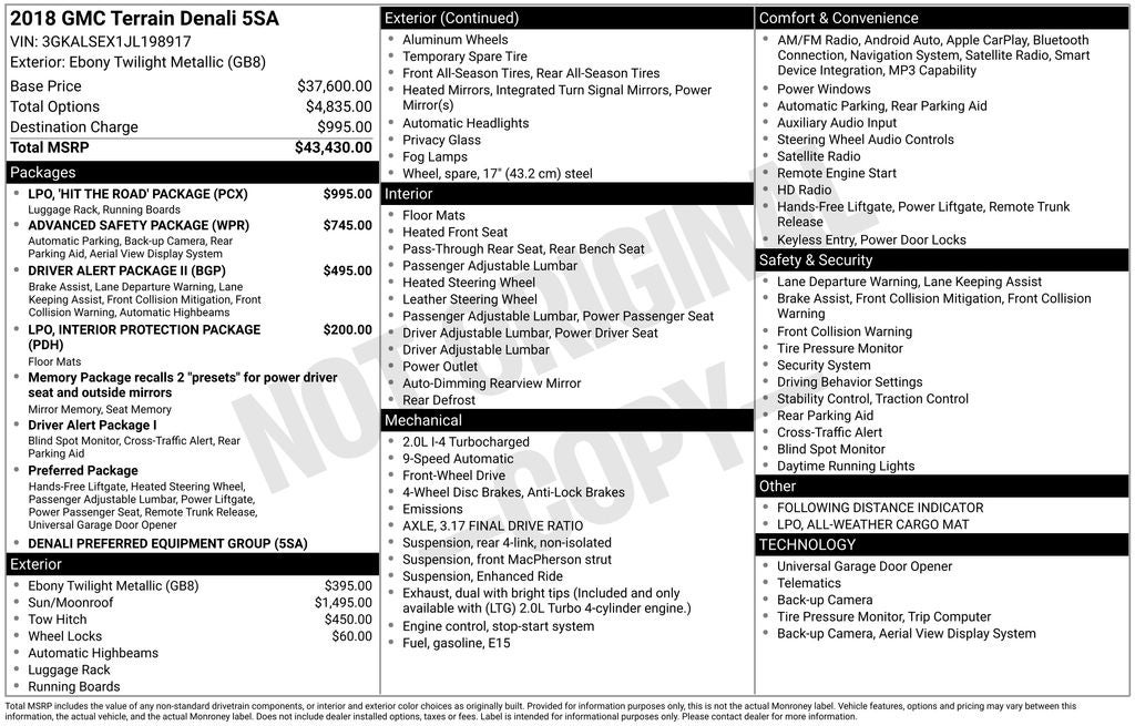 2018 GMC Terrain Denali