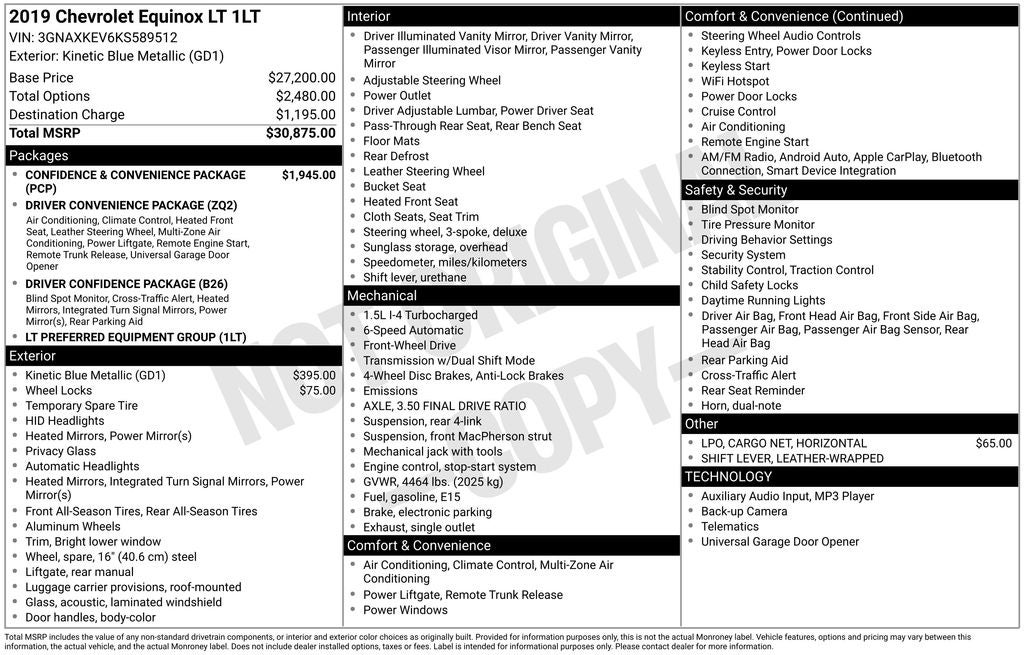 2019 Chevrolet Equinox LT