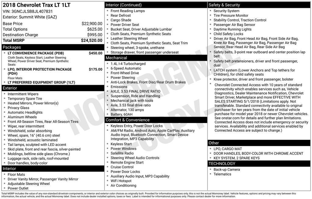 2018 Chevrolet Trax LT