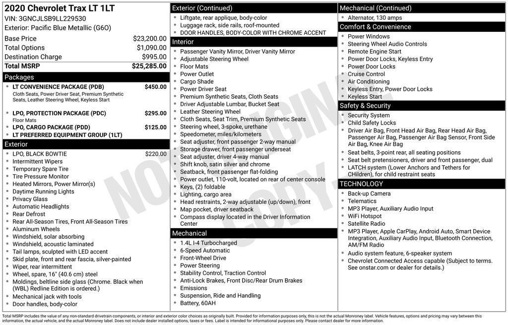 2020 Chevrolet Trax LT