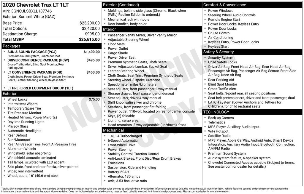 2020 Chevrolet Trax LT