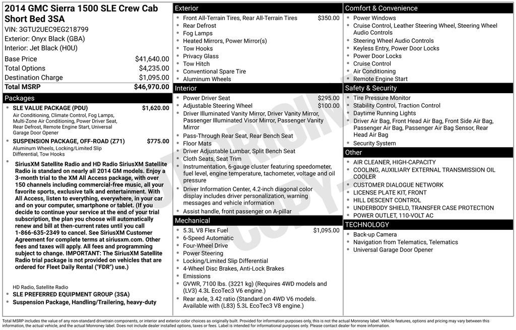 2014 GMC Sierra 1500 SLE