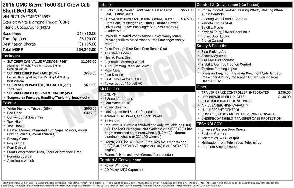 2015 GMC Sierra 1500 SLT