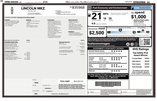 2014 Lincoln MKZ Base