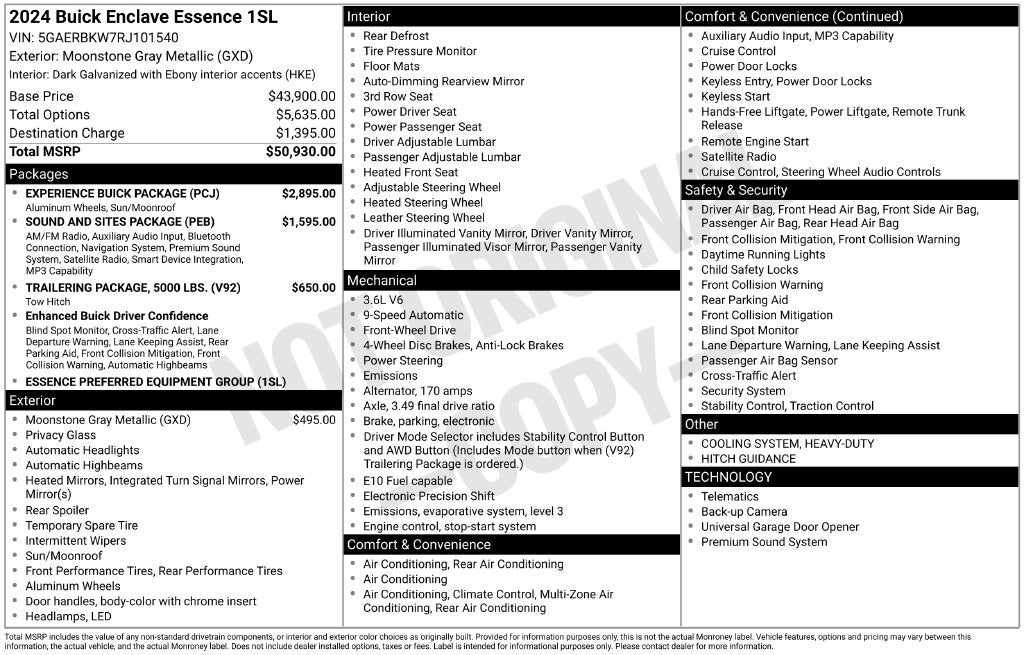 2024 Buick Enclave Essence