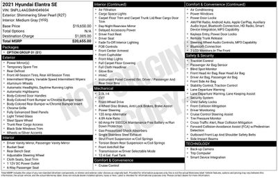 2021 Hyundai Elantra SE