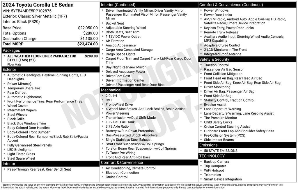 2024 Toyota Corolla LE