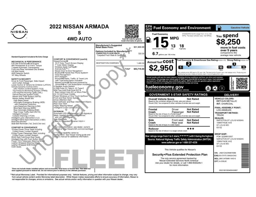 2022 Nissan Armada S