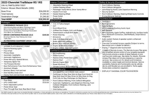 2023 Chevrolet TrailBlazer RS