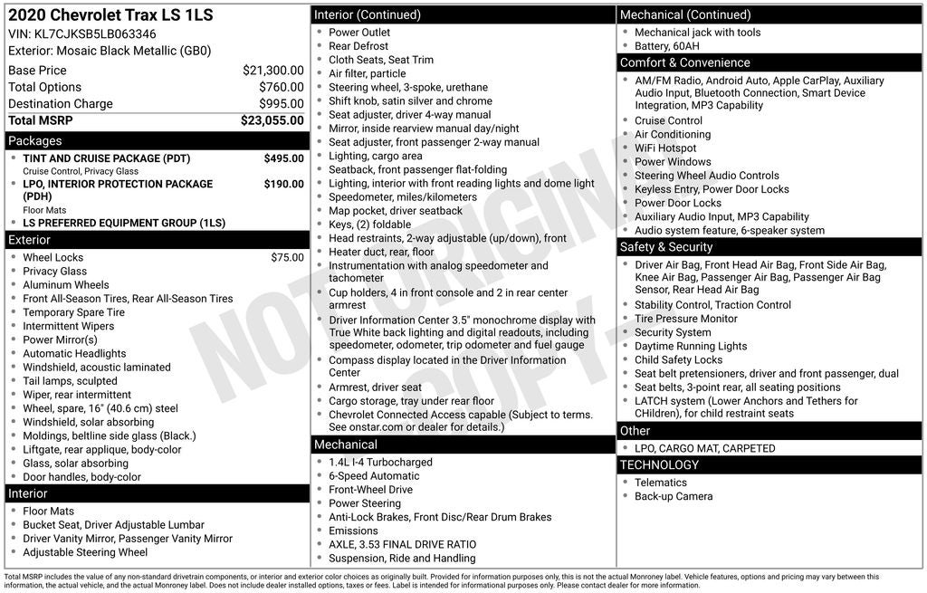 2020 Chevrolet Trax LS