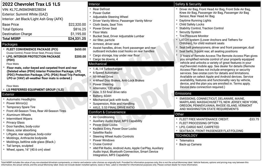 2022 Chevrolet Trax LS