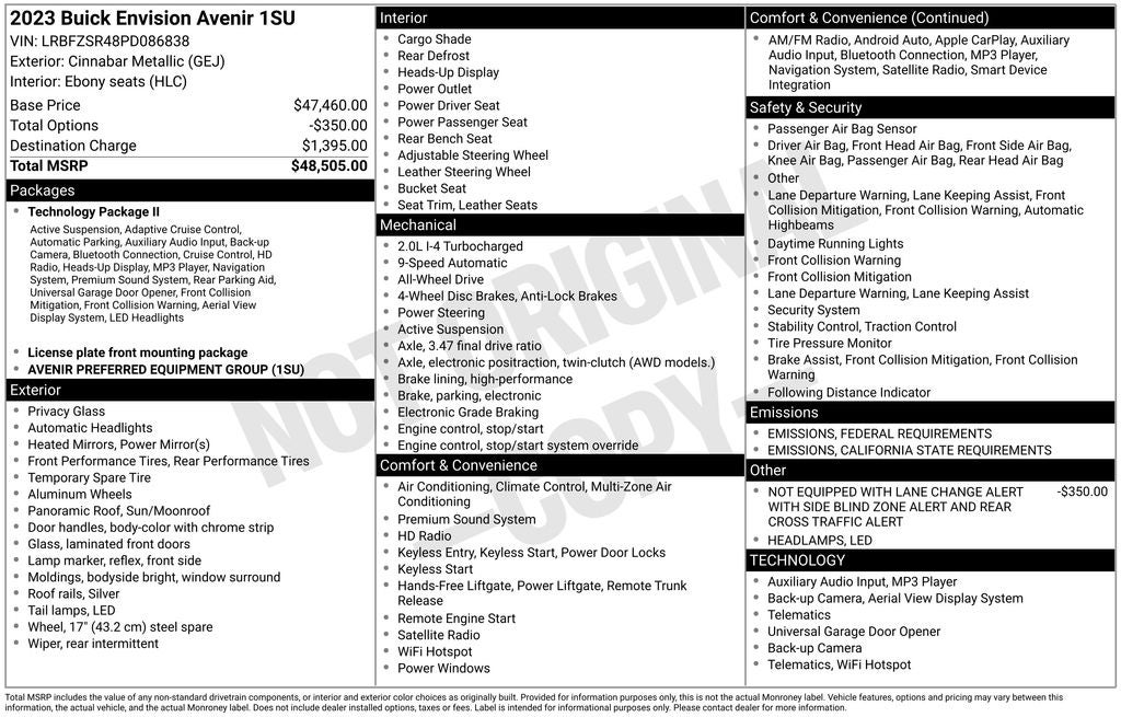 2023 Buick Envision Avenir