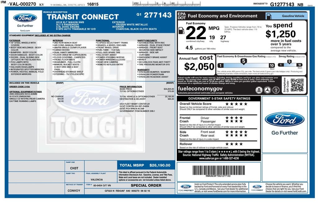 2016 Ford Transit Connect XLT