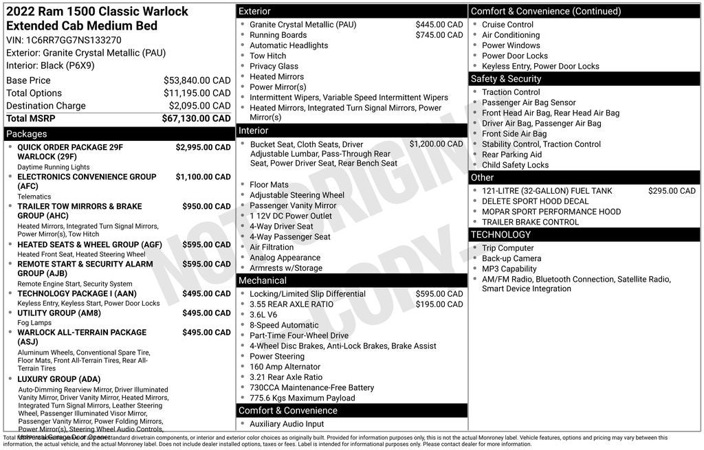 2022 RAM 1500 Classic Base