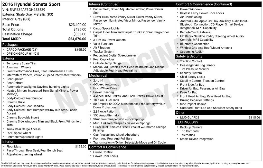 2016 Hyundai Sonata Sport